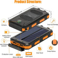 Solar Power Bank 80000mAh Portable Charging Poverbank External Battery Charger Strong Light LDE Light for All Smartphones