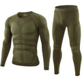 Men's Tactical Tight Fitting Seamless Thermal Underwear Outdoor Sports Function Breathable Training Design Cycling Thermal Suit