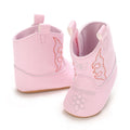 Boys and Girls Baby Boots Soft Bottom Non-slip Baby Foreign-style Western Cowboy Leather Boots Baby Shoes