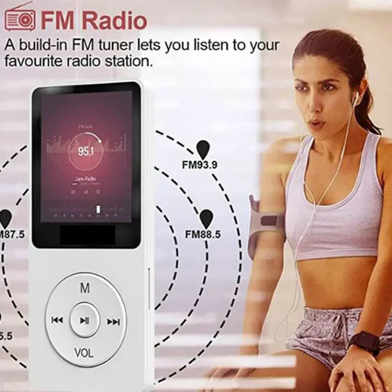 New MP3 Player Outdoor Sports Fitness Mini Walkman mp3 Support Bluetooth Lossless Music Player FM Radio Recorder Sport 128GB Hf