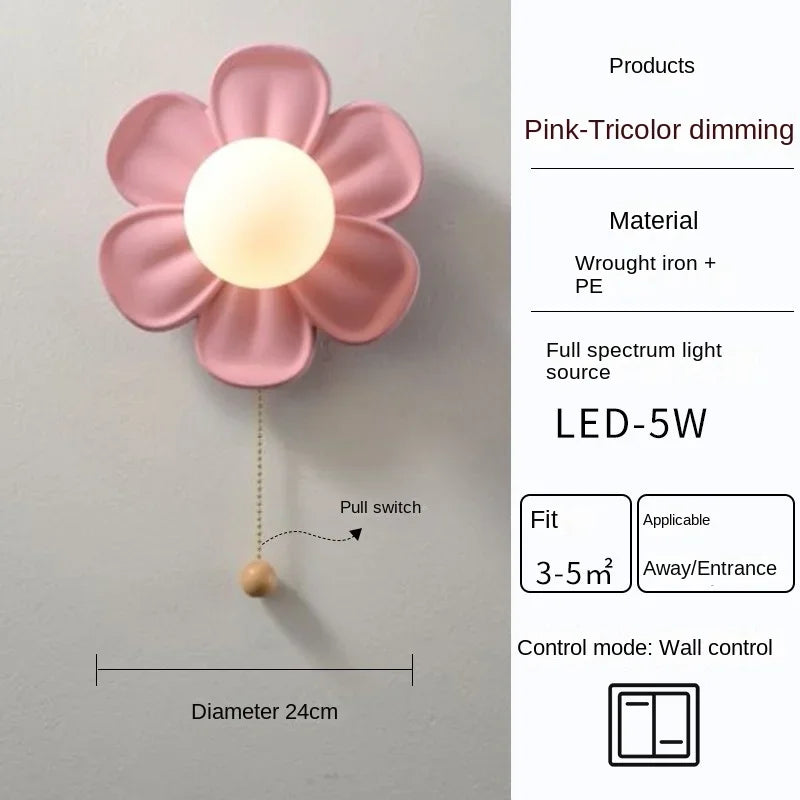 Modern Green Petals Wall Lamps Hallway AisleBalcony Porch Stair Ceiling Light wall Sconce Bedroom Study Decor Wall Lamps