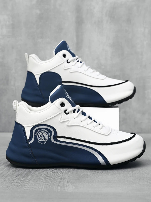 High-Top Casual Sneakers for Men, Trendy Thick-Soled Dad Shoes, Breathable Soft-Soled Non-Slip Versatile Men's Shoes, Everyday Commuting Height-Increasing Sports Trendy Shoes 9
