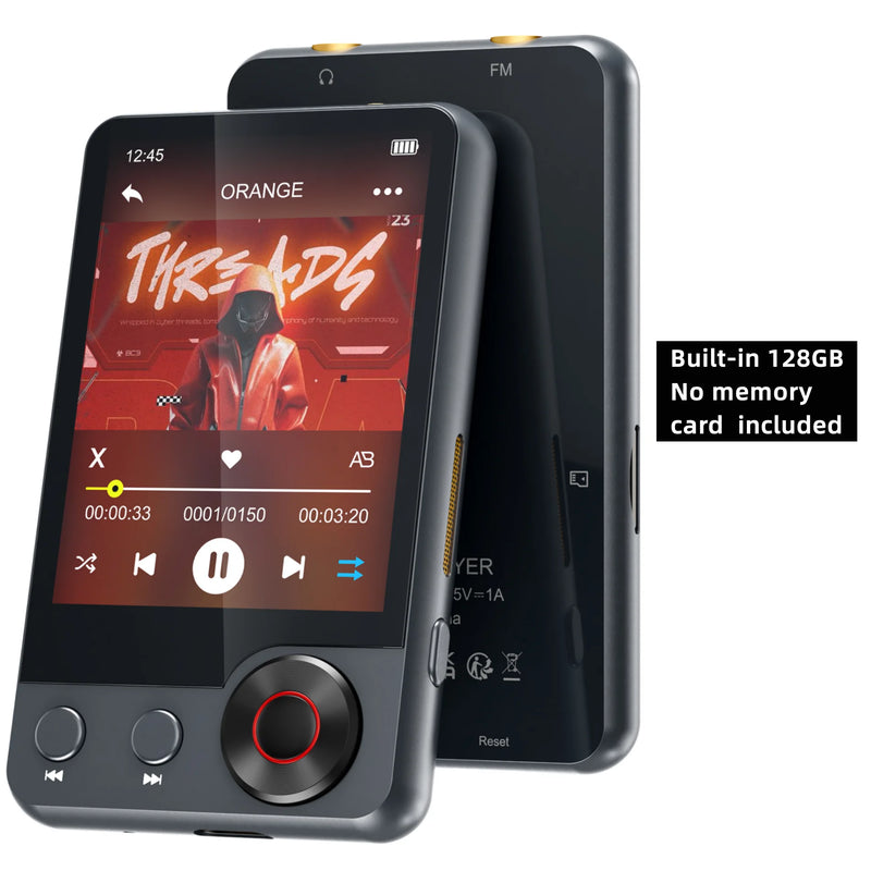MECHEN 64GB/128GB MP3 Player with Bluetooth 5.3, 2.4’ Portable Full Touchscreen Music Player with Speakers