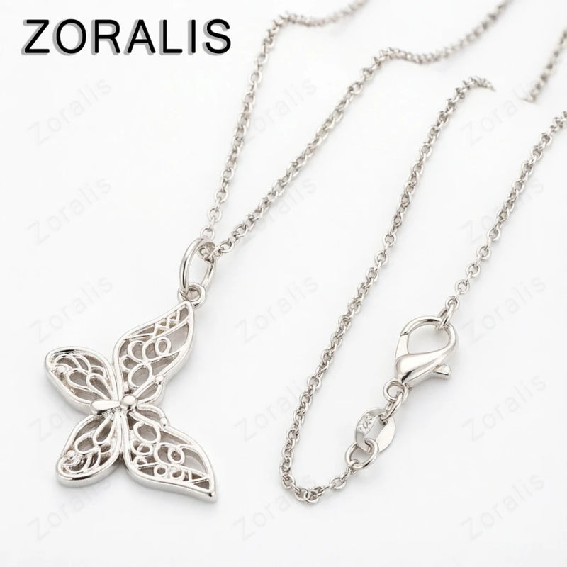 18K Gold Hollow Butterfly Pendant Necklace For Women necklaces Fashion Party Birthday Wedding Jewelry Gifts