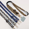 Leopard Print Crossbody Cell Phone Lanyard Strap Neck Cord Mobile phone Lanyards Chain With Universal Gasket for All Phone Case