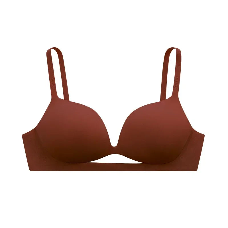 SUJIIN Women's Push Up Sexy Wireless Bras Seamless Plunge Thin Bra for Women Female Underwear Comfort Brasieres De Mujer MX226