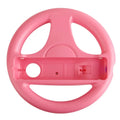 For Nintendo Wii Remote Controller Racing Wheel for Wii Kart Racing Games Controller for Color Game Racing Steering Wheel pink