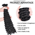 Synthetic Curly Deep Wave Bulk hair For Braiding 20inch No Weft Deep Wave For Braiding Micro Faux Braiding Hair for Boho Braids