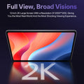 SVITOO Tablet 2026 Android 16 12 Inch 2000 x 1200 2K Display IPS Large Screen Unisoc T7250 Octa-Core Processor 6GB Physical RAM + 24GB Virtual RAM 128GB ROM 1TB Expandable 8800mAh Battery 2.4GHz 5GHz Dual Band WiFi 5 Bluetoot