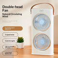 Lenovo Dual Head Desktop Fan With LED Night Light Small Circulator Fan Portable Air Conditioner Fan for Home Office Travel 2026