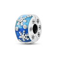 Silver Clasp 925 Sterling CZ Pave Clip Charms Daisy Beads | SAMAG