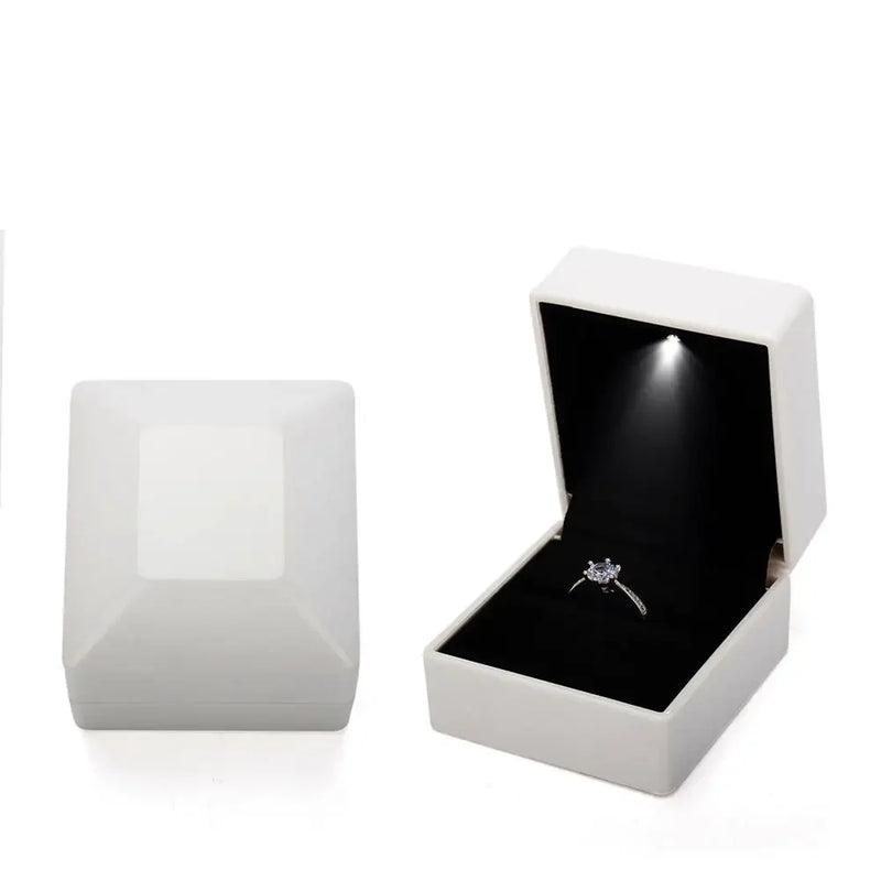 LED Jewelry Box for Ring Necklace Engagement Ring Display Gift Case Packaging Showcase Boxes with Light Storage Cases Wholesale