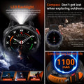 New T-REX3 Ultra 1100mAh Battery SmartWatch 10ATM Waterproof GPS Compass Flashlight 1.7" AMOLED HD Call Sports Smart Watch Men