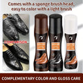 1pcs Liquid Shoe Polish with Brush Head,Available in Three Colors Neutral Brown Black Leather Care Cleaning Liquid Shoe Polish