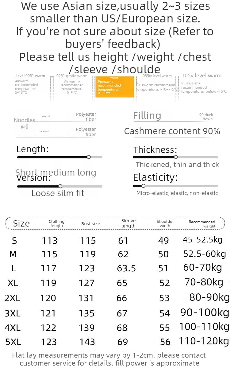 2026 New Style Down Jacket Long Sleeve for Men and Women Knee-Length Korean Style Winter Thick, Couple's Hooded Coat