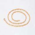 XP Jewelry -- 45 cm x 3 mm 18 k Gold Plated Beads Chains Necklaces for Women Men Matching Pendants
