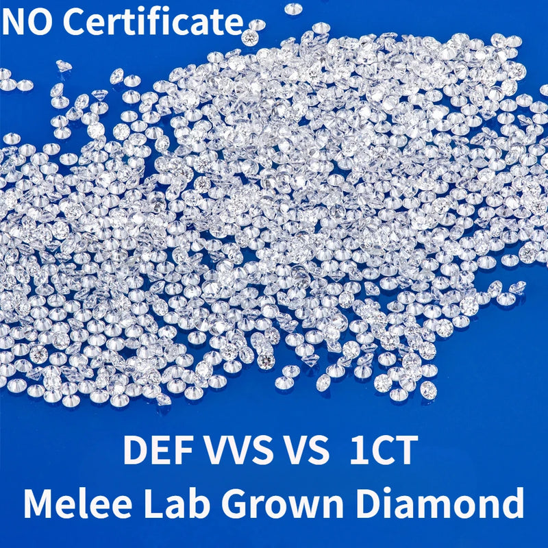 Messi Jewelry DEF VVS-VS 0.8mm-3.0mm 10pcs 20pcs 30pcs 0.5ct 1ct Melee Lab Grown Diamonds HPHT Little Diamond Wholesale