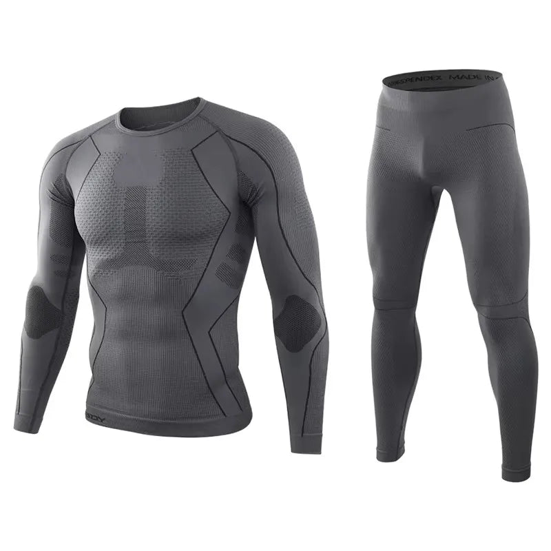 Men Sport Thermal Underwear Suits Outdoor Cycling Compression Sportswear Quick Dry Breathable Clothes Fitness Running Tracksuits