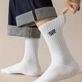 1/6/12 Pairs Men's Anti Odor Sweat Absorbing Crew Socks male Printing Letter Soft Comfortable and Breathable man Casual Socks﻿