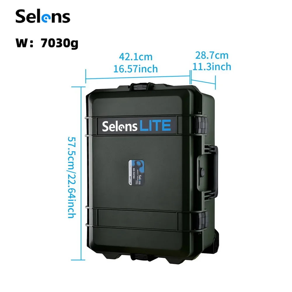 Selens Photography Toolbox Trolley Hard Case Professional Safety Protective Waterproof Shockproof Suitcase Safety Storage Box