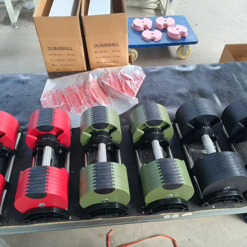 40kg Adjustable Dumbbell Set Free Weights with Iron - View 2 | SAMAG