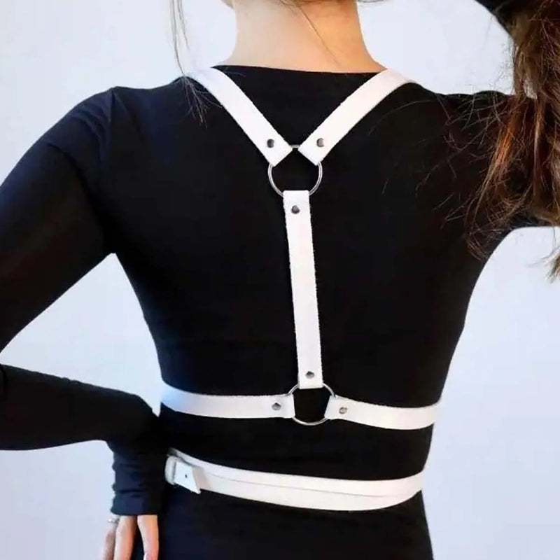 Women Punk Belt Fashion Leather Waist Belt Female Street Style Decoration Suspenders for Women Gothic Clothing Accessories