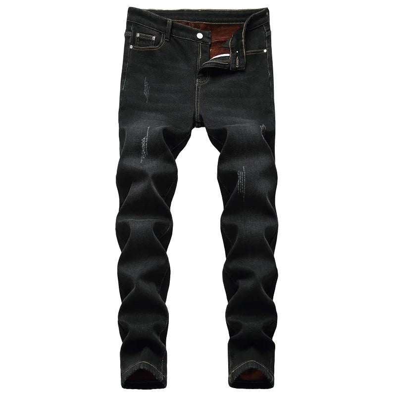 Autumn/Winter Thick-Peeked Stretch Denim Youth Casual | SAMAG