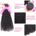ISEE HAIR Mongolian Kinky Curly Hair Bundles 100% Human Hair Extensions Nature Color Buy 1/3/4 Bundles Thick Kinky Curly Bundles