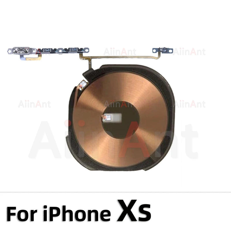 AiinAnt Power Volume Flash Light NFC Wireless Charging Flex Cable For iPhone 11 X Xs Pro Max XR Phone Sapre Parts