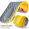 4Pcs Soft Latex Memory Foam Insoles Women Men Sport Running Foot Support Shoe Pad Breathable Orthopedic Feet Care Insert Cushion