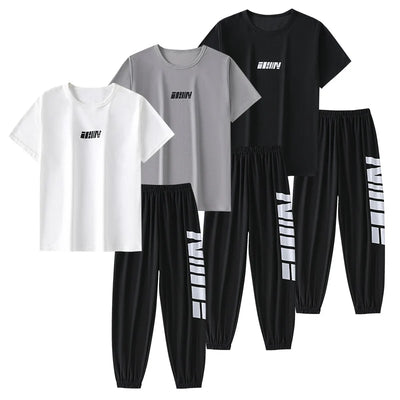 2 - pcs Summer Youth Fashion Letter Set 13 - 16 Year Old Boys | SAMAG