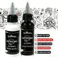 1/2pc 60ml White/Black Tattoo Ink Pigment, with Box Set of Artistic Tattoo Kit, Professional Makeup Pigment Tattoo Supplies