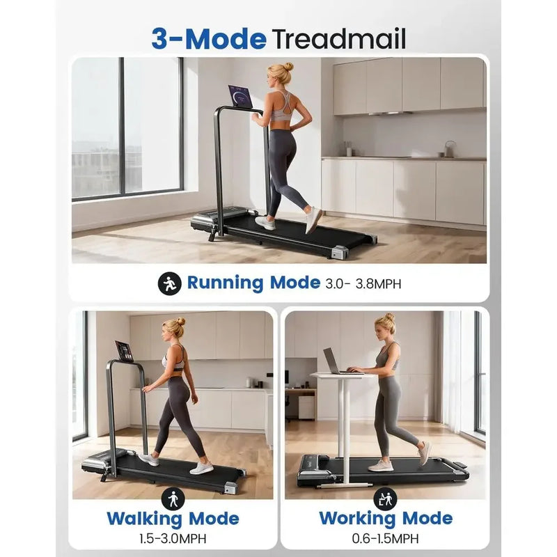 Portable Compact Treadmill with Handle, Adjustable - View 6 | SAMAG