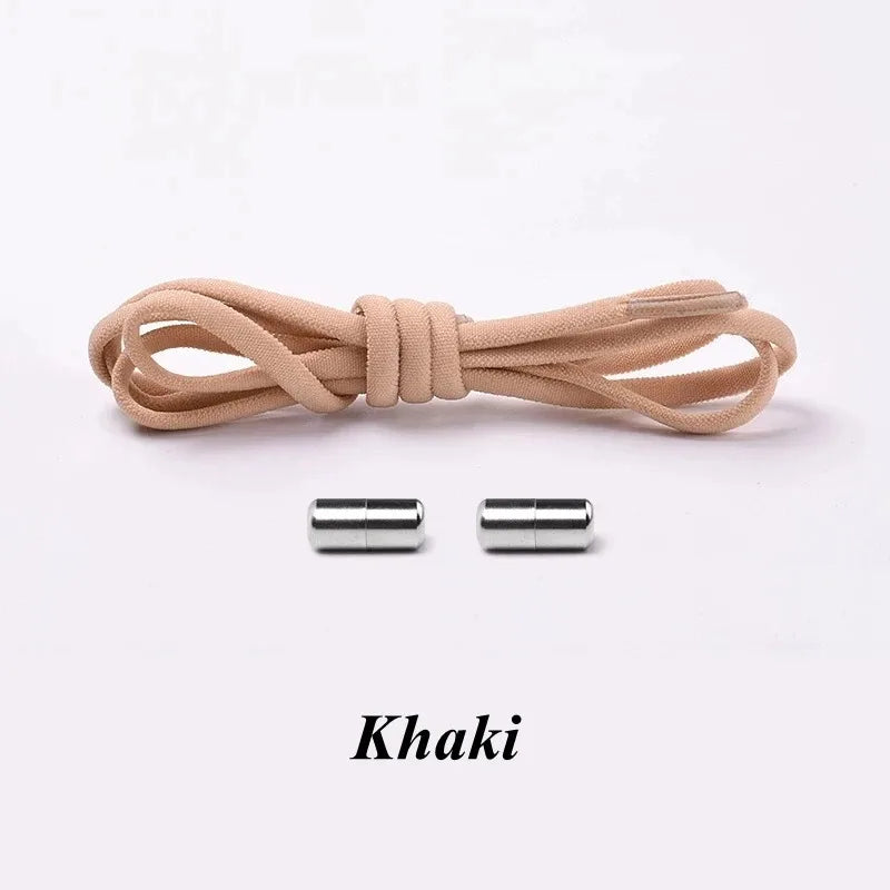 NEW Elastic Shoe Laces Sneakers Shoelace No Tie Shoelaces Metal Lock Lazy Laces for Kids and Adult One Size Fits All Shoe