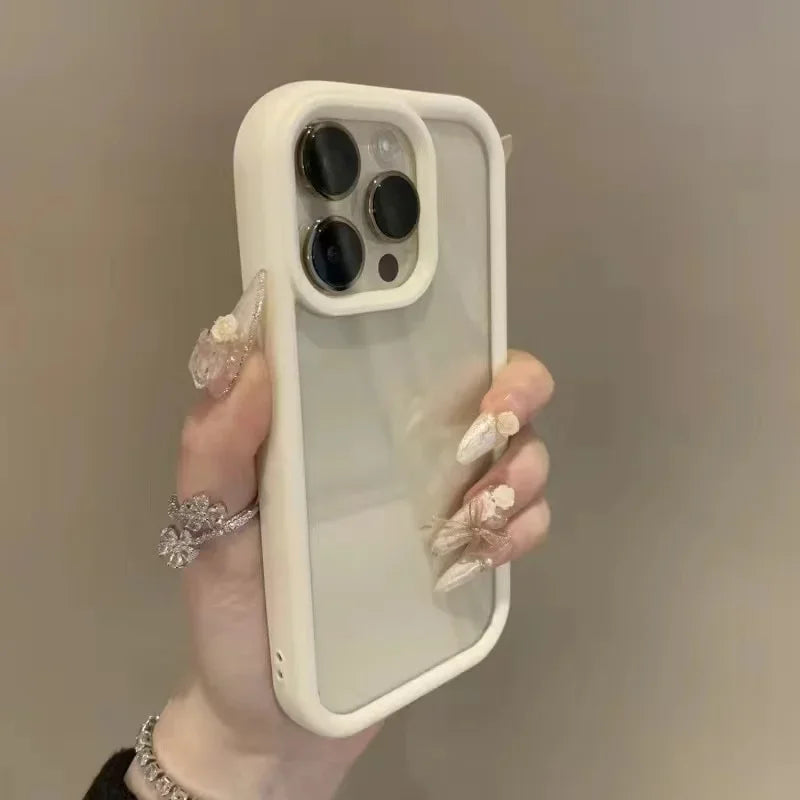 Luxury Transparent Candy Phone Case For iPhone 11 12 13 14 15 16 Pro Max Shockproof Clear Bumper Cases Cover