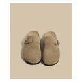 Cork Suede Mules Slippers for Women Fashion Clogs Shoes Classic Cork Antislip Outdoor Slippers with Arch Support Slipper
