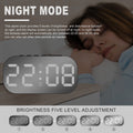 Digital Alarm Clock 3/5 Levels Dimmable Night Light Digital Clock with Temperature Display Snooze Mode Desktop Clock USB Bedroom