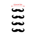 4Pcs Self-Adhesive Fake Mustache Set, Novelty False Handlebar Moustache for Halloween Cosplay, Costume Party, Masquerade, Prank