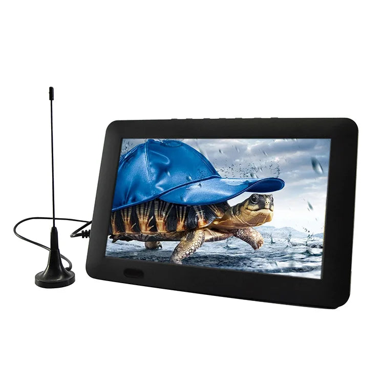 9 Inch Portable Slim TV Built-in 1500mAh Battery LCD Monitor for Vehicle Home Outdoor