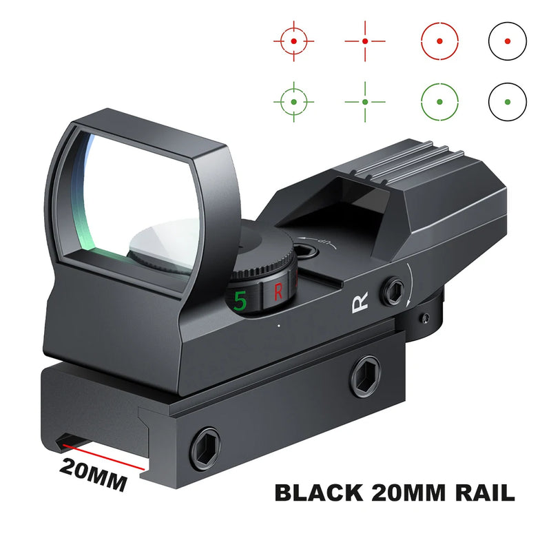 Hot 20mm Rail Riflescope Hunting Optics Holographic Red Dot Sight Reflex 4 Reticle Scope Collimator Sight