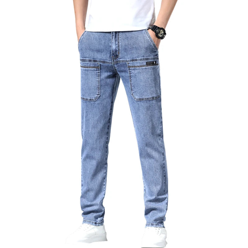6 Pocket Design Men's Denim Jeans Skinny Full Length | SAMAG