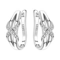 925 Sterling Silver Simple Gold U-shaped Earrings Jewelry | SAMAG
