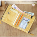 CONTACT'S Fashion Genuine Leather Women Wallet Bifold Card Holder Coin Purse Small Women's Purse Money Clip Men Pocket Wallets