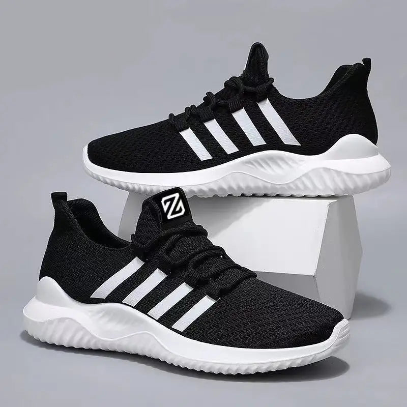 New 2025 Men's Sports Shoes Comfortable Casual Fashionable Breathable Low Top Flat Heel Lace-Up Running Shoes for Men