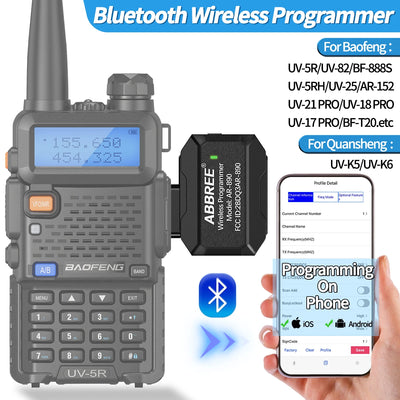 ABBREE Bluetooth Wireless Programmer for Walkie Talkie | SAMAG