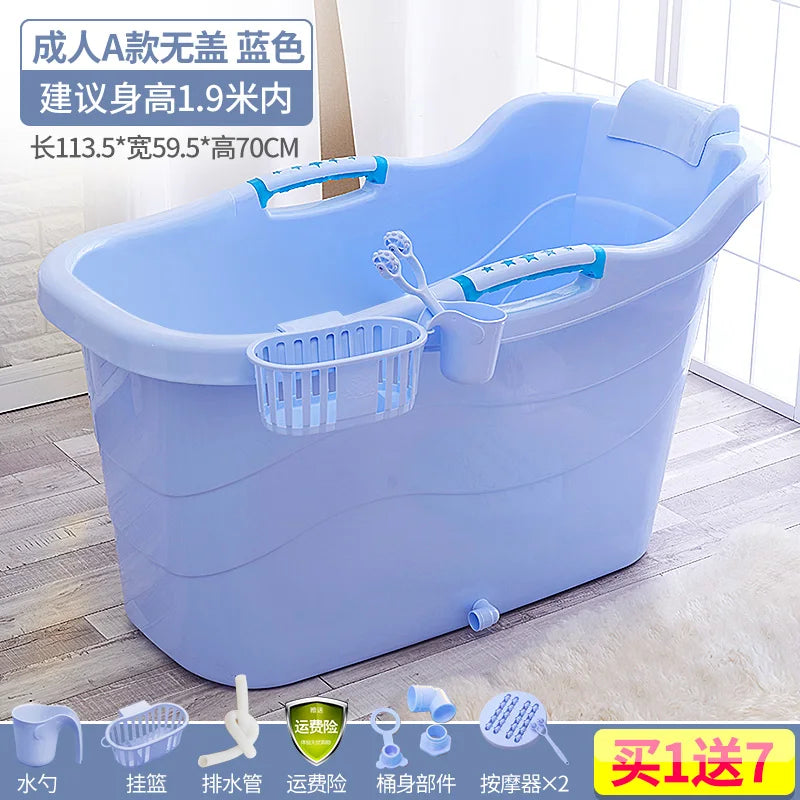 Extra Large Adult Bathtub Thickened Soaking Tub Portable Bath Tub for Adults Big Deep Bathtub Home Spa Bathing Tub