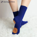 Professional Dance Socks Cotton Mid-tube Bottom Modern Dance Sock Non-slip Silicone Indoor Fitness Socks Floor Socks Dance Sport