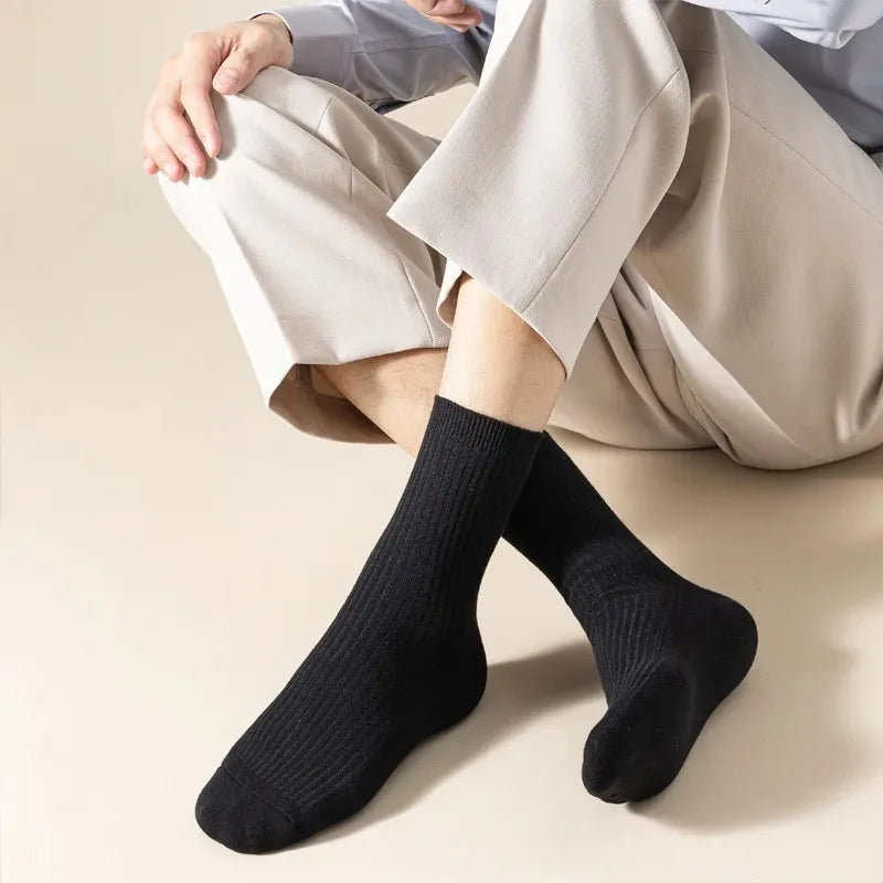 5 Pairs Socks Men's Mid-tube Sweat Absorption Business | SAMAG
