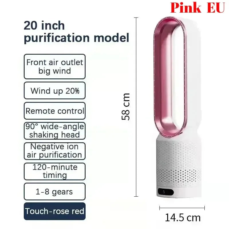 New Best-Selling Bladeless Fan Air Filtration Circulating Fan Cooling and Heating Fan Home Office Dormitory Floor Tower Fan