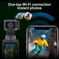 4K Ultra HD Pocket Gimbal Stabilizer Action Camera 330° Face Tracking 18x Zoom 1.72" Touch Screen Wi-Fi Vlog Portable Sports Cam